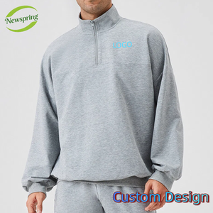 Felpe Personalizzate di Alta Qualità in Puro Cotone Nero <span class=keywords><strong>con</strong></span> <span class=keywords><strong>Zip</strong></span> a un Quarto, <span class=keywords><strong>Felpa</strong></span> Casual per Uomo e Donna - Product Image 1