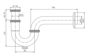 Accessoires de salle de bain de haute qualité, vente directe d'usine, siphon en forme de P ondulé chromé G1-1/4'' pour lavabo - Product Image 2