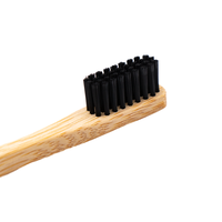 Brosse à dents en bambou écologique charbon de bois biodégradable non toxique peinture couleur manche rond brosse à dents pour adulte