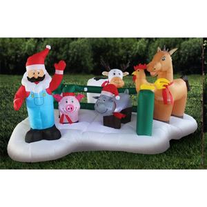 7ft 210cm <span class=keywords><strong>slitta</strong></span> Husky gonfiabile con Babbo <span class=keywords><strong>Natale</strong></span> al coperto all'aperto decorazioni natalizie all'ingrosso della fabbrica - Product Image 3