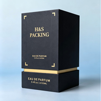 Boîte de parfum de luxe avec logo personnalisé Heaven and Earth, boîte en carton rigide avec estampage à chaud en or, emballage cosmétique en papier rigide
