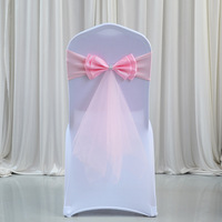 Ceinture de chaise extensible Décoration de chaise de mariage Vin rouge/Bleu/Violet/Rose Chaises dorées Attaches de ceinture pour banquet de mariage