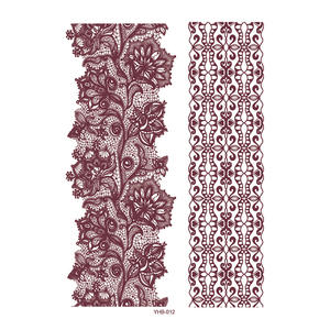 Autocollants de <span class=keywords><strong>tatouage</strong></span> en <span class=keywords><strong>dentelle</strong></span> au henné brun, <span class=keywords><strong>tatouage</strong></span> temporaire imperméable, art corporel, <span class=keywords><strong>tatouage</strong></span> au henné, motifs de <span class=keywords><strong>bras</strong></span> - Product Image 4