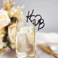 Miroir personnalisé acrylique boisson verre étiquettes mariage nom lieu carte Cocktail charme Table fête faveur nom carte Table numéro lettres