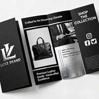 Brochure pliée personnalisée, dépliant promotionnel imprimable, brochure tri-pliée, manuel d'introduction, catalogue