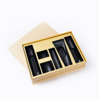 Boîte cadeau rigide en or personnalisée avec insert en plastique personnalisé, logo imprimé, boîte en papier rigide pour tube de soin de la peau, emballage cosmétique