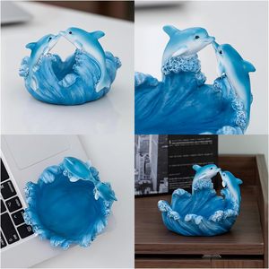 Estatua de Delfín de Resina Personalizada, Porta Joyas, Recipiente para Llaves, Recipiente Decorativo Pequeño para Guardar Objetos, Recuerdo, Regalo - Product Image 3