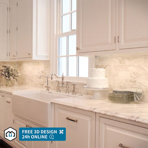 Armoires de cuisine modernes en MDF et acrylique blanc George Group avec évier et tiroirs coulissants pour le <span class=keywords><strong>marché</strong></span> américain - Product Image 4