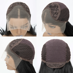 Perruques Lace Front Synthétiques Longues et Lisses 13x4 13x6 de Qualité Supérieure, Résistantes à la Chaleur, Fibre Futura Pré-épilée et Raie Libre pour Femmes Noires - Product Image 3