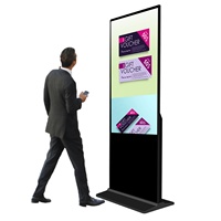 Proveedor de Pantallas Táctiles con Soporte de Piso para Señalización Digital LCD de 43, 49, 50, 55 y 65 Pulgadas, 2K y 4K, para Publicidad en Interiores