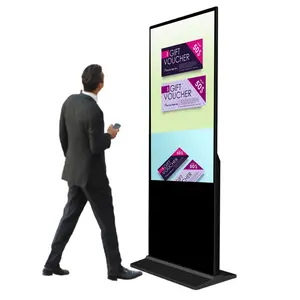 Écran tactile numérique LCD 2K 4K de 43, 49, 50, 55, 65 pouces pour affichage dynamique, moniteur kiosque sur pied, lecteur publicitaire – Fournisseur - Product Image 1