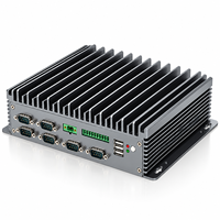 无风扇工业迷你电脑 Intel Core i5-8250U 32GB RAM SSD Windows 11 6 COM GPIO 双 VGA 铝制坚固型台式电脑