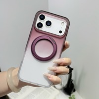Étui de protection magnétique rotatif avec béquille pour iPhone 18 17 16 – Dégradé givré, antichoc, anti-rayures – Vente en gros OEM