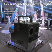 Nouvelle machine à fumée et bulles multicolores 2000W à 2 trous DMX512 avec télécommande, à base d'eau, pour mariage, ambiance romantique, DJ, portée 8m