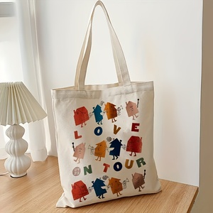 Bolso de Hombro de Lona con Estampado Personalizado, Bolsa de Compras Reutilizable, con Estampado Personalizado, <span class=keywords><strong>Love</strong></span> <span class=keywords><strong>on</strong></span> <span class=keywords><strong>Tour</strong></span>, 2023, 1 Unidad - Product Image 5
