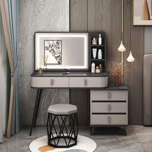 Italian Style Bedroom Dresser Set <strong>Make</strong> <strong>up</strong> <strong>Vanity</strong> LED Makeup Dressing Table With Lighted Mirror - Product Image 6