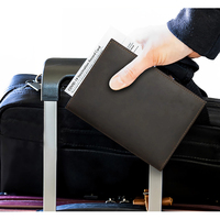 Luxe en cuir véritable famille voyage portefeuille RFID passeport sac Document couverture luxe porte-carte certificat sacs pour hommes portefeuilles