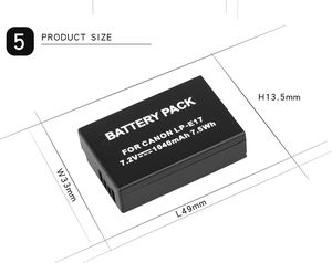 <span class=keywords><strong>Batterie</strong></span> d'Appareil Photo LP-E17 1040 mAh pour <span class=keywords><strong>Canon</strong></span> EOS 200D M3 M6 750D 760D T6i T6s 800D 8000D Kiss X8i Batteries <span class=keywords><strong>LPE17</strong></span> - Product Image 4