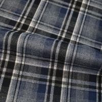 Robe-manteau chemise à carreaux en tissu de polyester et de viscose teint en fil pour hommes automne/hiver avec motif tacheté