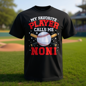 Mi jugador favorito me llama Noni, camiseta de béisbol para abuelos - Product Image 3