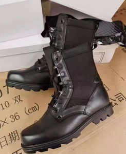 <span class=keywords><strong>Bottes</strong></span> <span class=keywords><strong>de</strong></span> randonnée en cuir noir haut <span class=keywords><strong>de</strong></span> gamme à lacets portables en plein air <span class=keywords><strong>de</strong></span> haute qualité pour la <span class=keywords><strong>chasse</strong></span> dans la jungle - Product Image 6