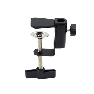 Metal Base I Shaped Clip Desk Lamp Bracket Dual Use Microphone <b>Holder</b> Cantilever Mount For Desktop Bedside Lighting - Product Image 5