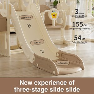 Trẻ Em Trượt Sân Chơi Trong Nhà Thiết Bị Trẻ Em Trượt Đồ Chơi Toddler HDPE Nhựa 5 Trong 1 Bé Đu Và <span class=keywords><strong>Slide</strong></span> Cho Trẻ Em - Product Image 3