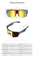 Lunettes de cyclisme à verres colorés, lunettes de soleil intelligentes Ai Sport, protection UV PPE, audio Bluetooth, appels mains libres, lunettes de soleil IoT
