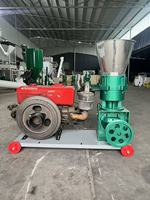 Nouvelle machine à granulés d'aliments Muhang robuste de 28 CV à moteur diesel, granulateur à matrice plate à haut rendement en acier inoxydable 304