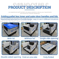Caisse en plastique pliable Sinocube pour entrepôt, chariot élévateur, logistique, conteneur en plastique pour marchandises en vrac