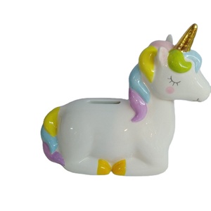<span class=keywords><strong>Tirelire</strong></span> en céramique en forme de <span class=keywords><strong>licorne</strong></span> pour les filles, <span class=keywords><strong>tirelire</strong></span> mignonne faite à la main, personnalisée pour les enfants - Product Image 1