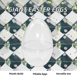 Vente en gros Partyunions XCES-004 Œufs <span class=keywords><strong>de</strong></span> Pâques géants transparents 9*6.6cm vides et remplissables en plastique pour bonbons et <span class=keywords><strong>chocolat</strong></span>, très demandés pour les enfants - Product Image 2