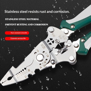 Customized multi-function wire stripper for electrician with measuring pen peeling wire winding foldable clamp <b>tool</b> - Product Image 4