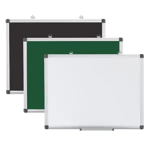 Suministros de oficina y escuela, marco de aluminio, pizarra blanca magnética, borrado en seco, verde