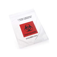 Sac de prélèvement LDPE 6x9 pouces 2 mil avec panneau d'avertissement rouge, pochette pour échantillons congelés, pour la pathologie, les maisons de retraite, l'expédition, la pharmacie, la vente en gros et l'OEM