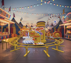 <span class=keywords><strong>Tren</strong></span> Eléctrico Circular para Niños, Material de Fibra de Vidrio, Interior/Exterior, Certificado CE, 100-500 kg, 12 Asientos, Educativo - Product Image 6