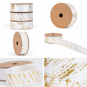Wholesale 3D Embossed Printed <b>Ribbon</b> Wired Edge Polyester <b>Ribbon</b> for Christmas Wreath Valentine Gift Packing Festival Decor - Product Image 5