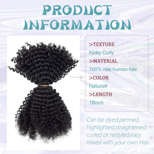 Extensiones de Cabello Remy Ruso 100% Virgen al por Mayor, Paquetes de Cabello con Punta I Invisible Hechos a Mano, Extensiones Afro Rizadas para Uso Diario - Product Image 5