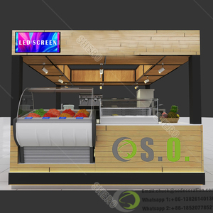 Vetrina di cibo bar mobile caffetteria tavolo sedia display torta bancone chiosco cibo chiosco esterno - Product Image 5