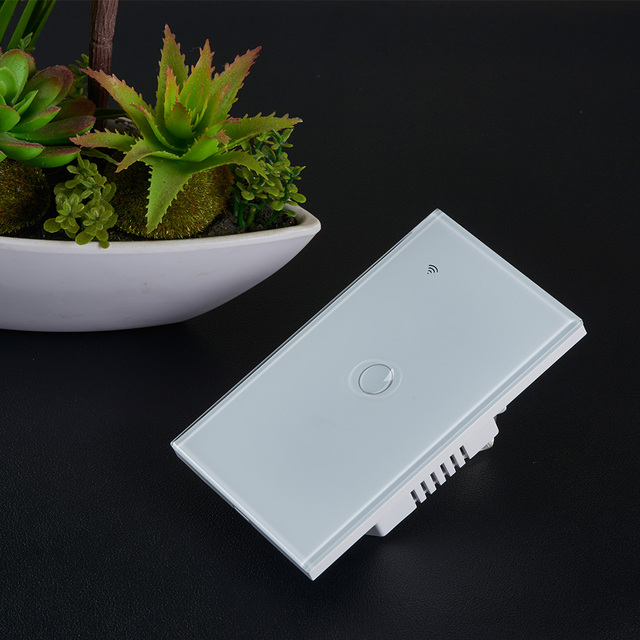 US Concave Zigbee Touch Panel Smart Switch 10A PC Material Industrial Style Smart Life & for App Compatible for Home Use