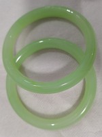 Bracelet tendance en résine imitation jade, vert, rose, blanc, bleu, lisse, rond, minimaliste, décontracté, à porter au quotidien pour femmes et filles