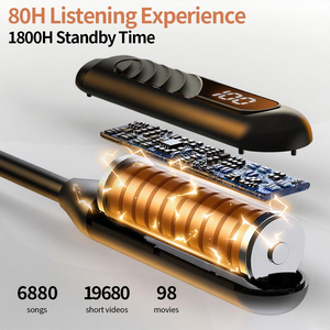 GM1 Neckband <b>Wireless</b> Earphones 80-hour Battery Life LED Display for V5.4 ENC Noise Canceling JL IPX5 Waterproof Sports - Product Image 3