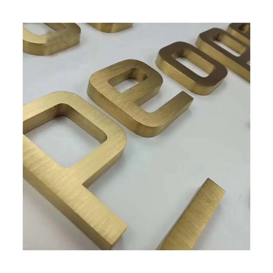 Custom Logo 3d Stainless Alphabet Letter Sign Building Wall Mount Metal Letters