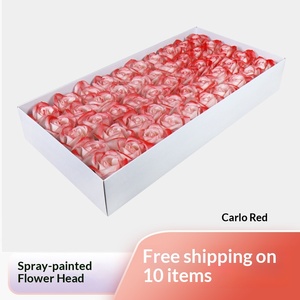 Savon en forme de rose réaliste fait main à trois couches pour la Saint-Valentin, bleu glace, avec boîte cadeau décorative - Product Image 2