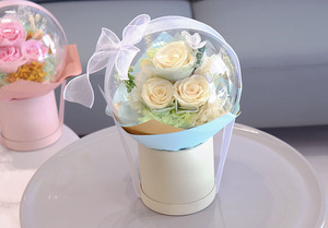 <span class=keywords><strong>Rosa</strong></span> Eterna all'Ingrosso, Fiore Conservato in Cupola di Vetro, <span class=keywords><strong>Rosa</strong></span> <span class=keywords><strong>Rosa</strong></span> a Lunga Durata per Decorazioni da Tavolo, Casa, San Valentino, Laurea - Product Image 4