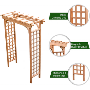 GreenGrow BAB1001 Arche <span class=keywords><strong>de</strong></span> mariage en bois massif <span class=keywords><strong>de</strong></span> sapin, écologique, à pression naturelle, pour toile <span class=keywords><strong>de</strong></span> fond, pont, pergola, tonnelle, arches, extérieur et jardin - Product Image 4