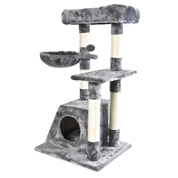 Hamac pour animaux de compagnie à plusieurs niveaux Perchoir Chaton Jouets Meubles Arbre à chat Tour avec griffoir en sisal pour chats d'intérieur