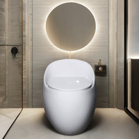 WC monobloc de haute qualité en céramique, forme œuf, pour salle de bain