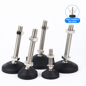 D60 * M10 * L80เฟอร์นิเจอร์ปรับระดับขาหมุนปรับได้ปรับระดับ M10เท้าพร้อมฐานไนลอนกันลื่นขนาด60มม. - Product Image 1