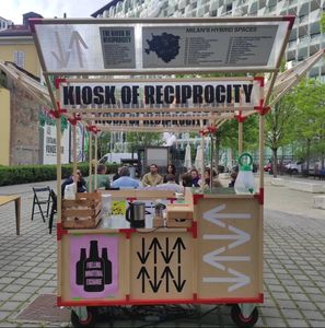 แผงขายอาหารแบบพับได้แผงขายอาหารแบบถอดได้แผงขายออกได้แผงกลางแจ้งแบบสี่เหลี่ยม - Product Image 2